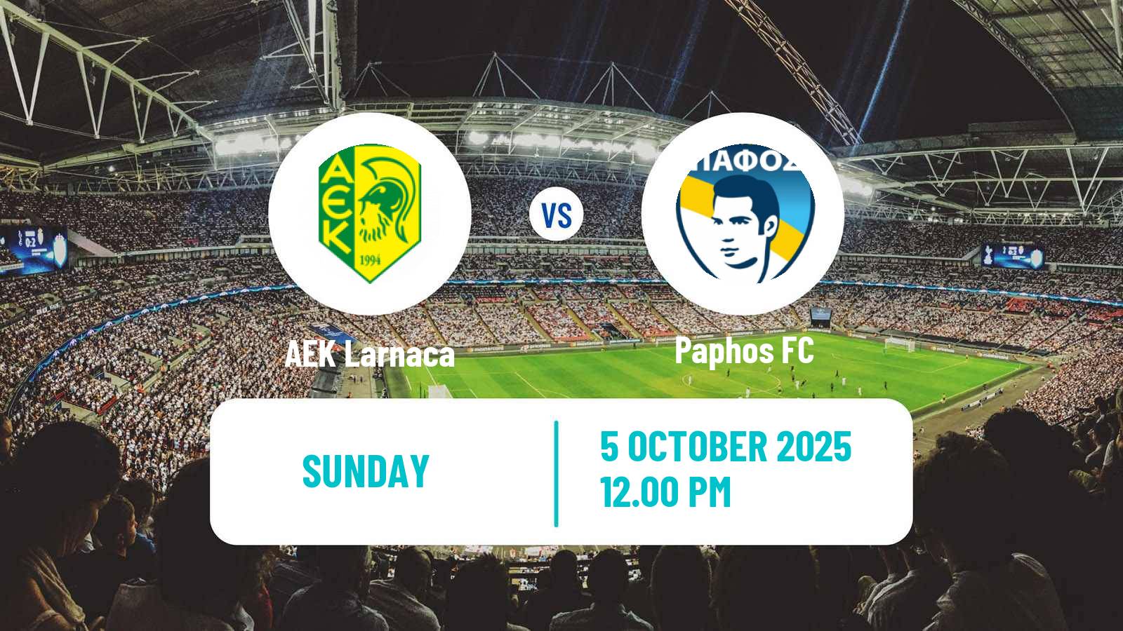 Soccer Cypriot First Division AEK Larnaca - Paphos
