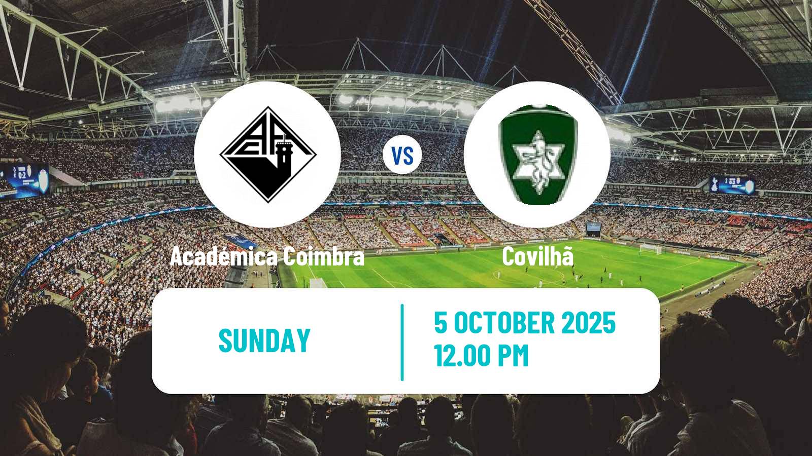 Soccer Portuguese Liga 3 Académica Coimbra - Covilhã