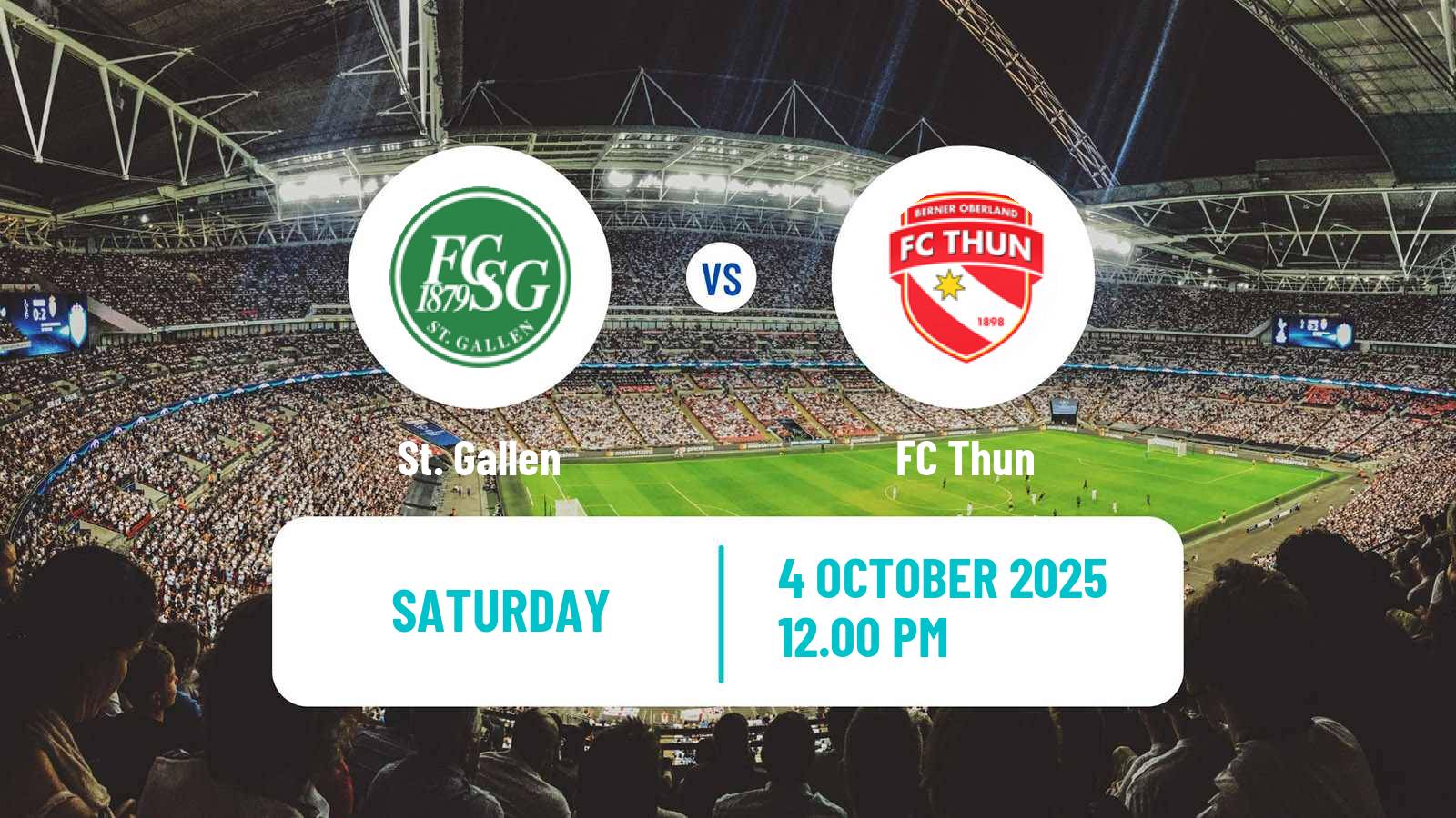 Soccer Swiss Super League St. Gallen - Thun