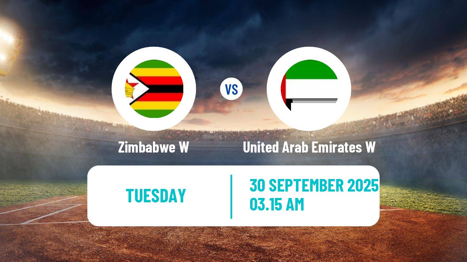 Cricket One Day International Women Zimbabwe W - United Arab Emirates W
