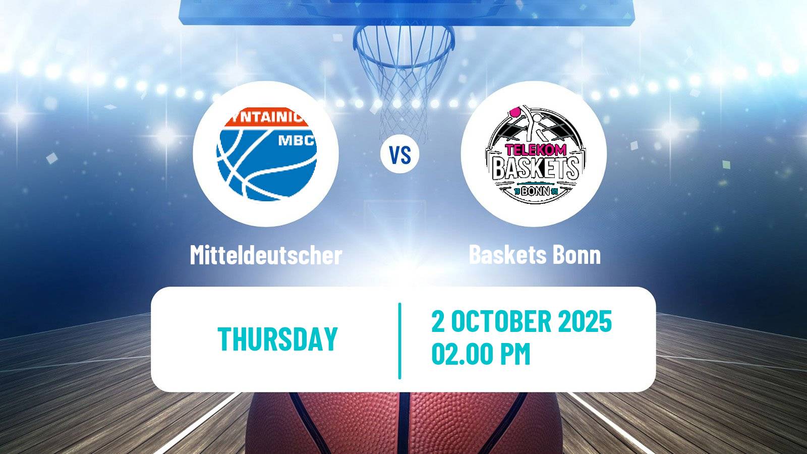Basketball German BBL Mitteldeutscher - Baskets Bonn