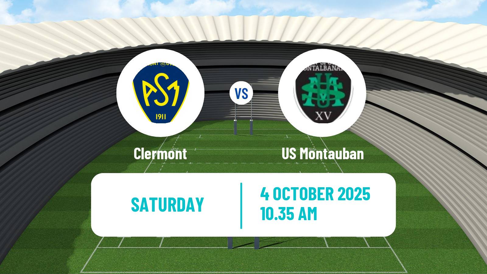 Rugby union French Top 14 Clermont - Montauban