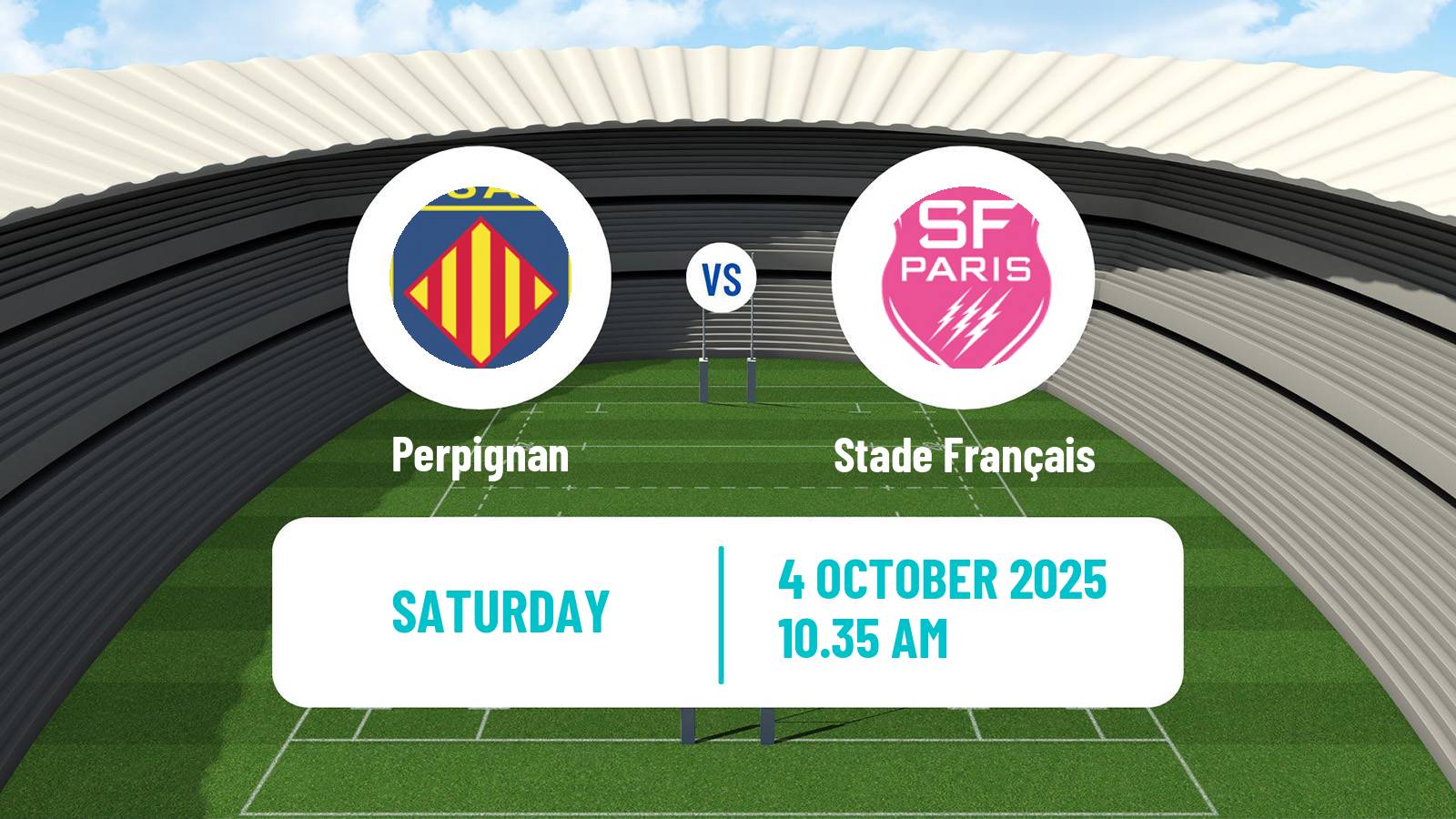 Rugby union French Top 14 Perpignan - Stade Français