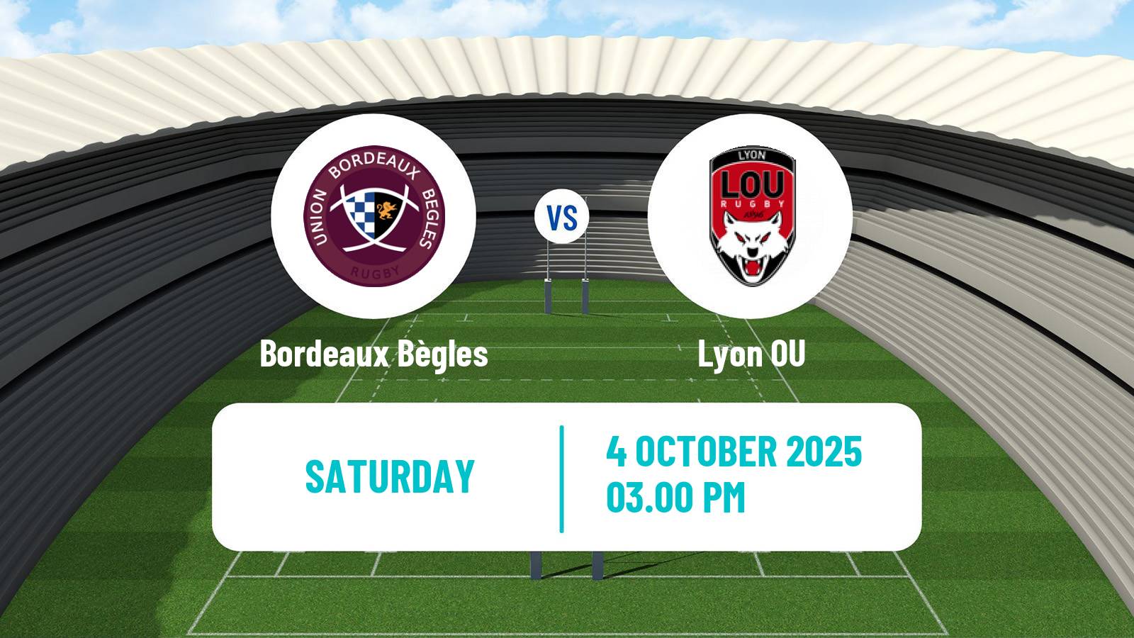 Rugby union French Top 14 Bordeaux Bègles - Lyon