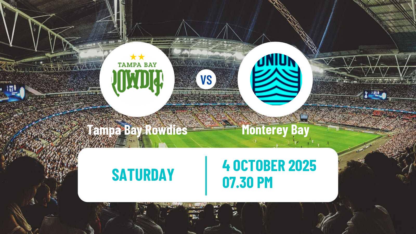 Soccer USL Championship Tampa Bay Rowdies - Monterey Bay
