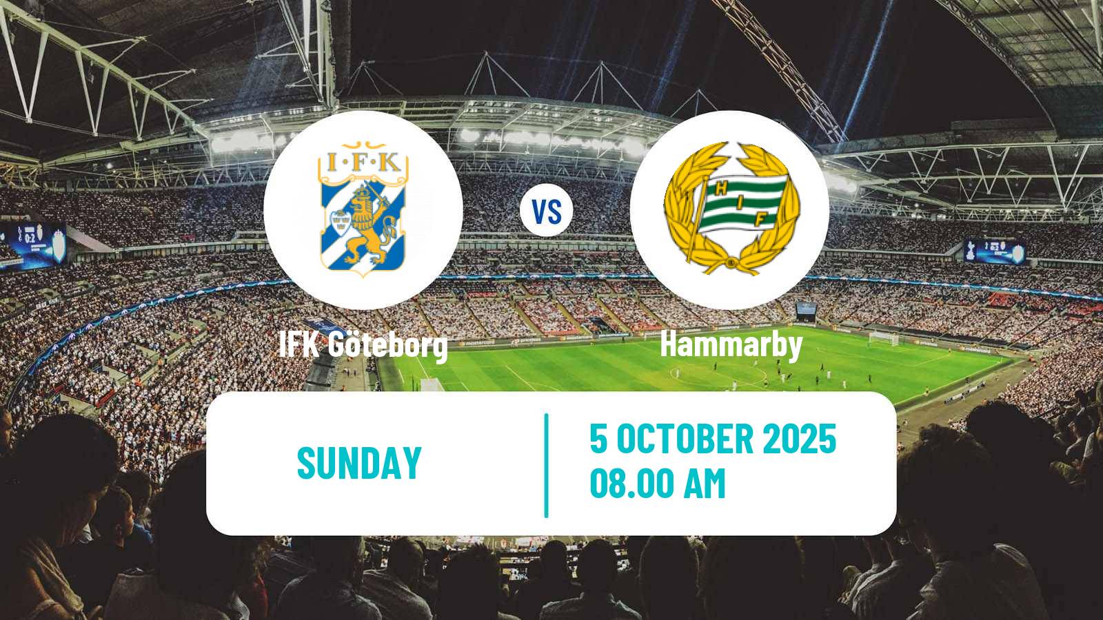 Soccer Swedish Allsvenskan IFK Göteborg - Hammarby