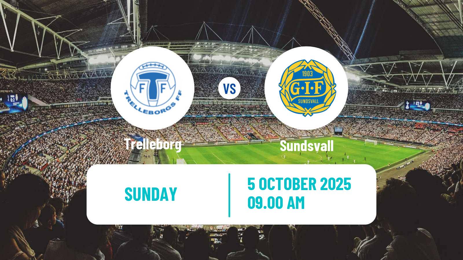 Soccer Swedish Superettan Trelleborg - Sundsvall