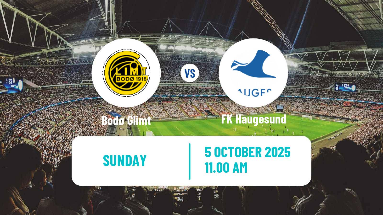 Soccer Norwegian Eliteserien Bodø Glimt - Haugesund