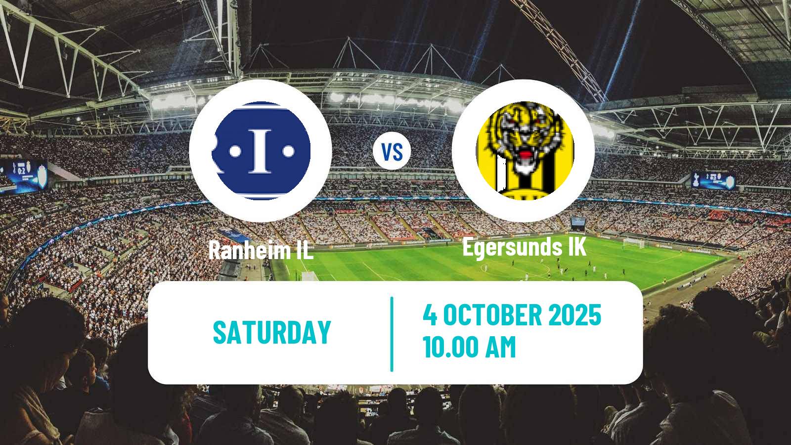 Soccer Norwegian Adeccoligaen Ranheim - Egersund