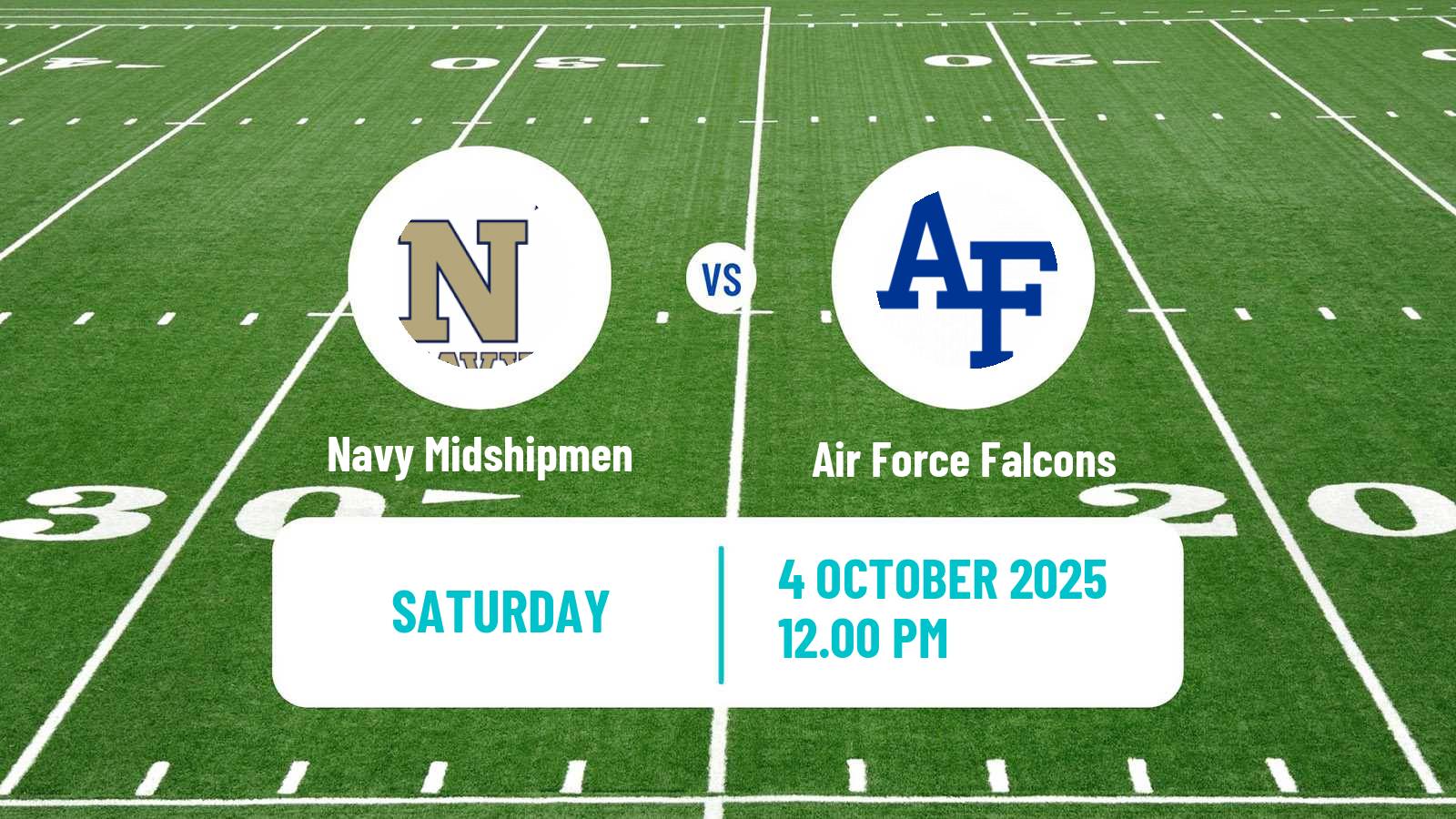 American football NCAA College Football Navy Midshipmen - Air Force Falcons