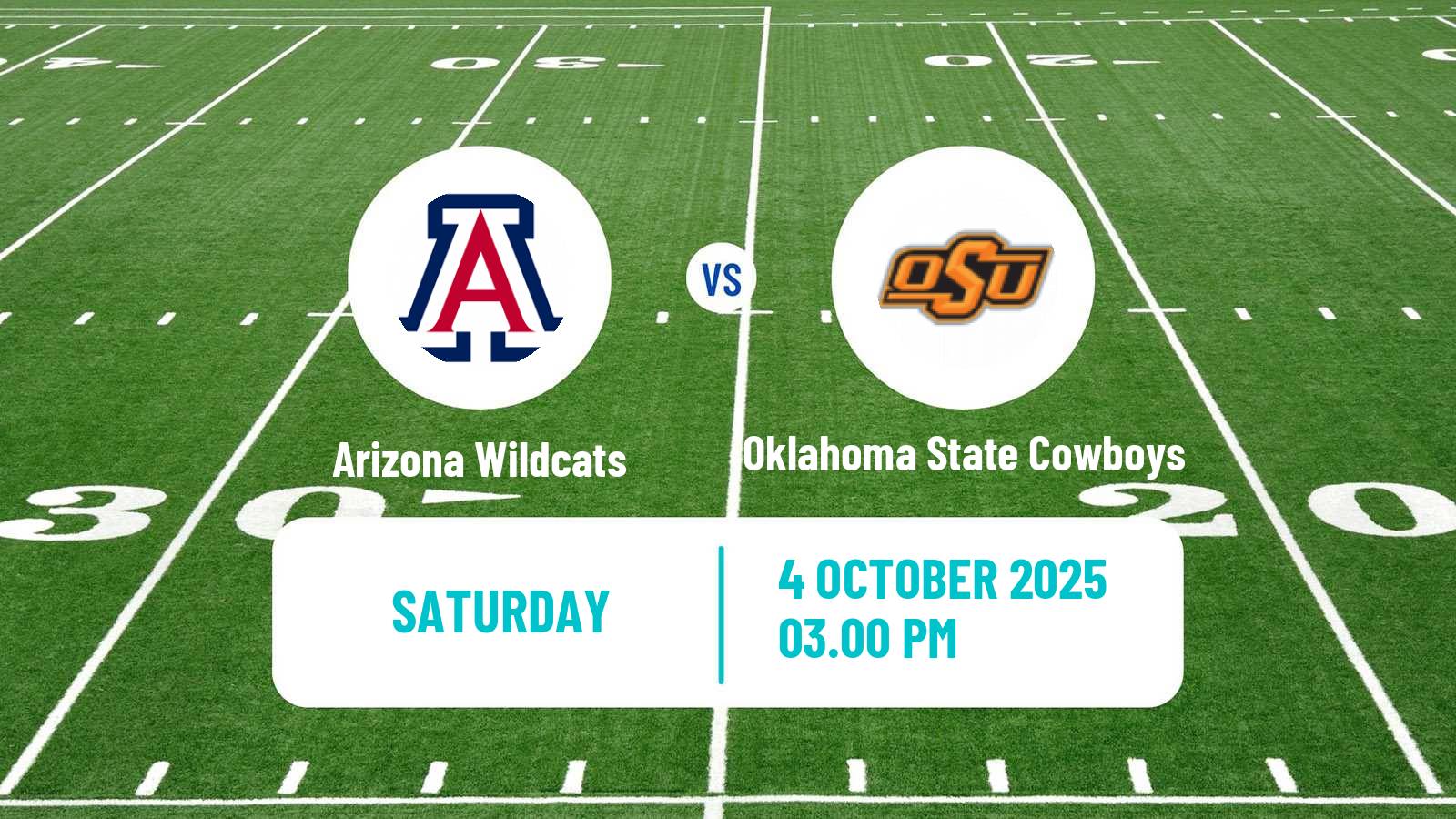American football NCAA College Football Arizona Wildcats - Oklahoma State Cowboys