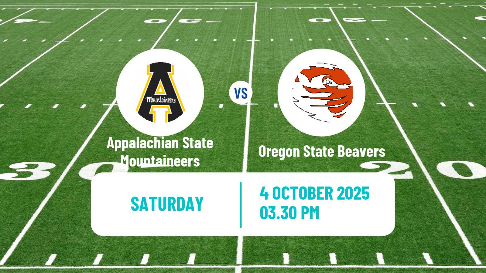 American football NCAA College Football Appalachian State Mountaineers - Oregon State Beavers