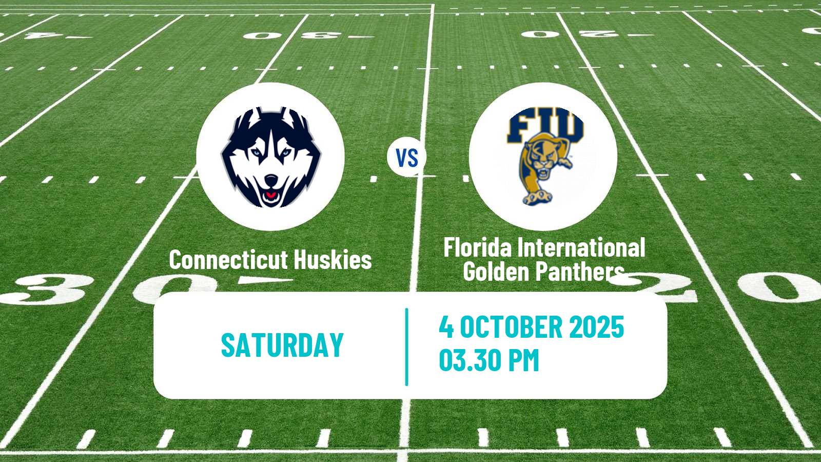 American football NCAA College Football Connecticut Huskies - Florida International Golden Panthers