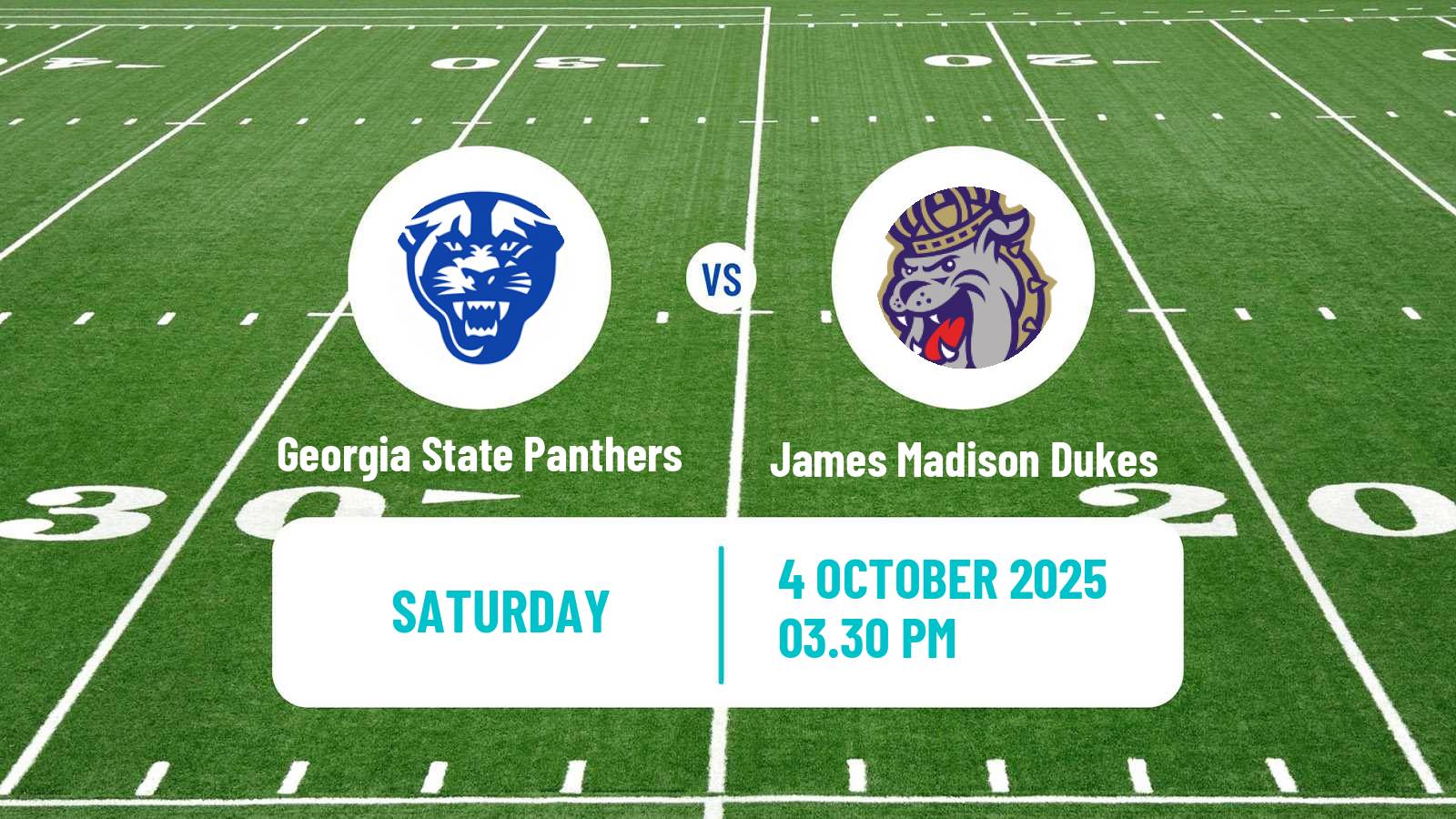 American football NCAA College Football Georgia State Panthers - James Madison Dukes