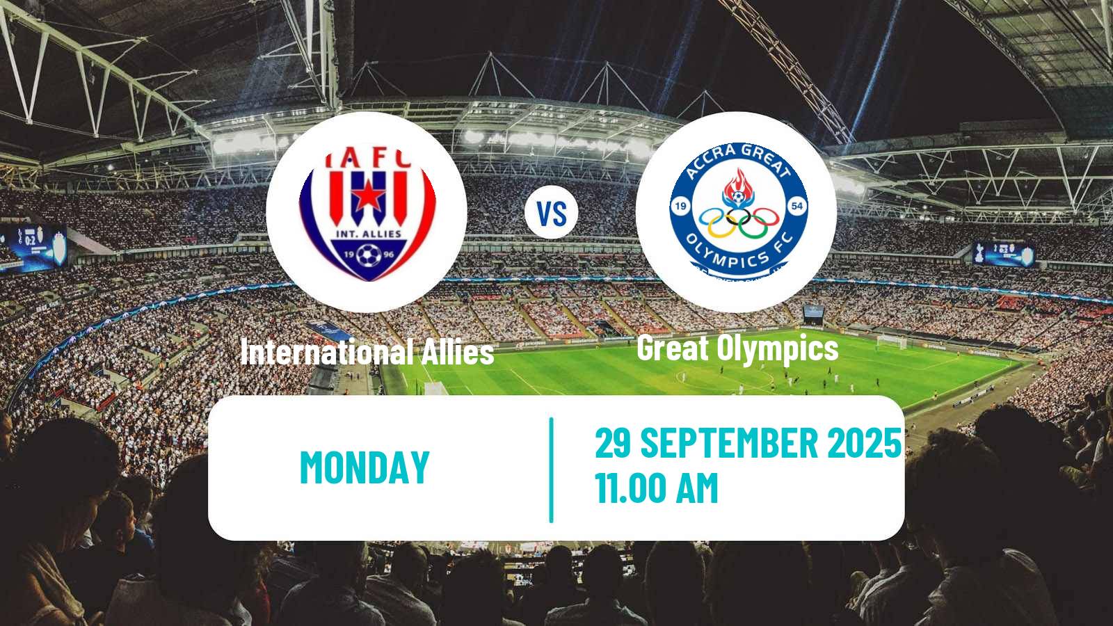 Soccer Ghanaian Division One League International Allies - Great Olympics
