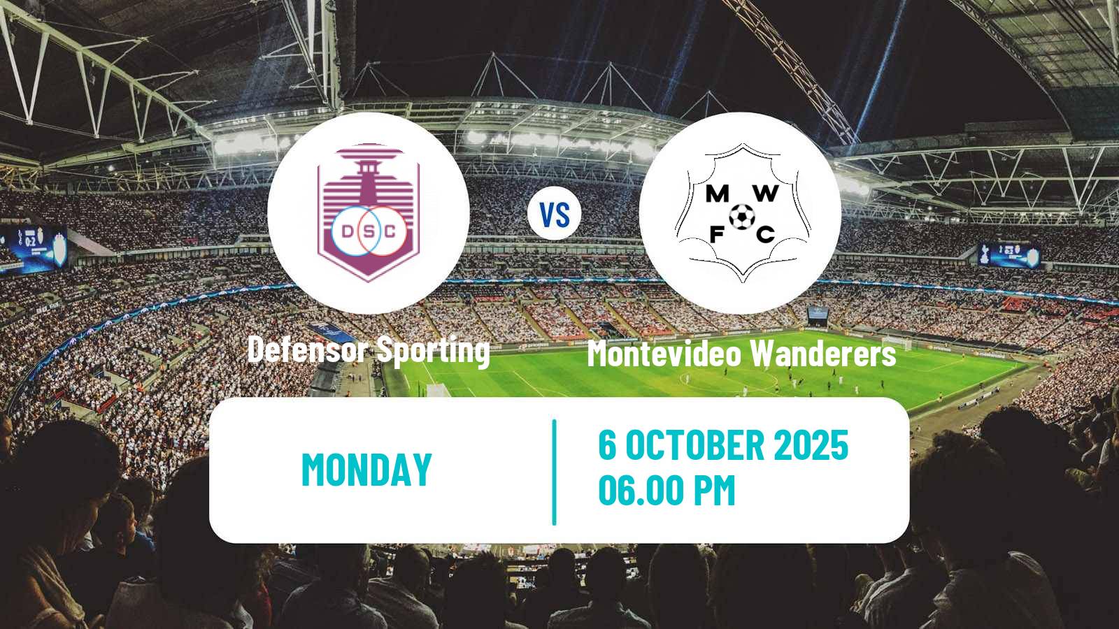 Soccer Uruguayan Primera Division Defensor Sporting - Montevideo Wanderers
