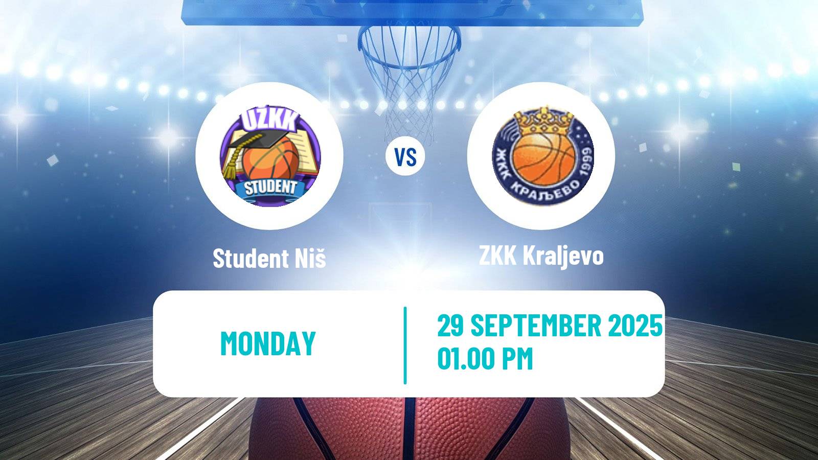 Basketball Serbian 1 ZLS Basketball Women Student Niš - Kraljevo