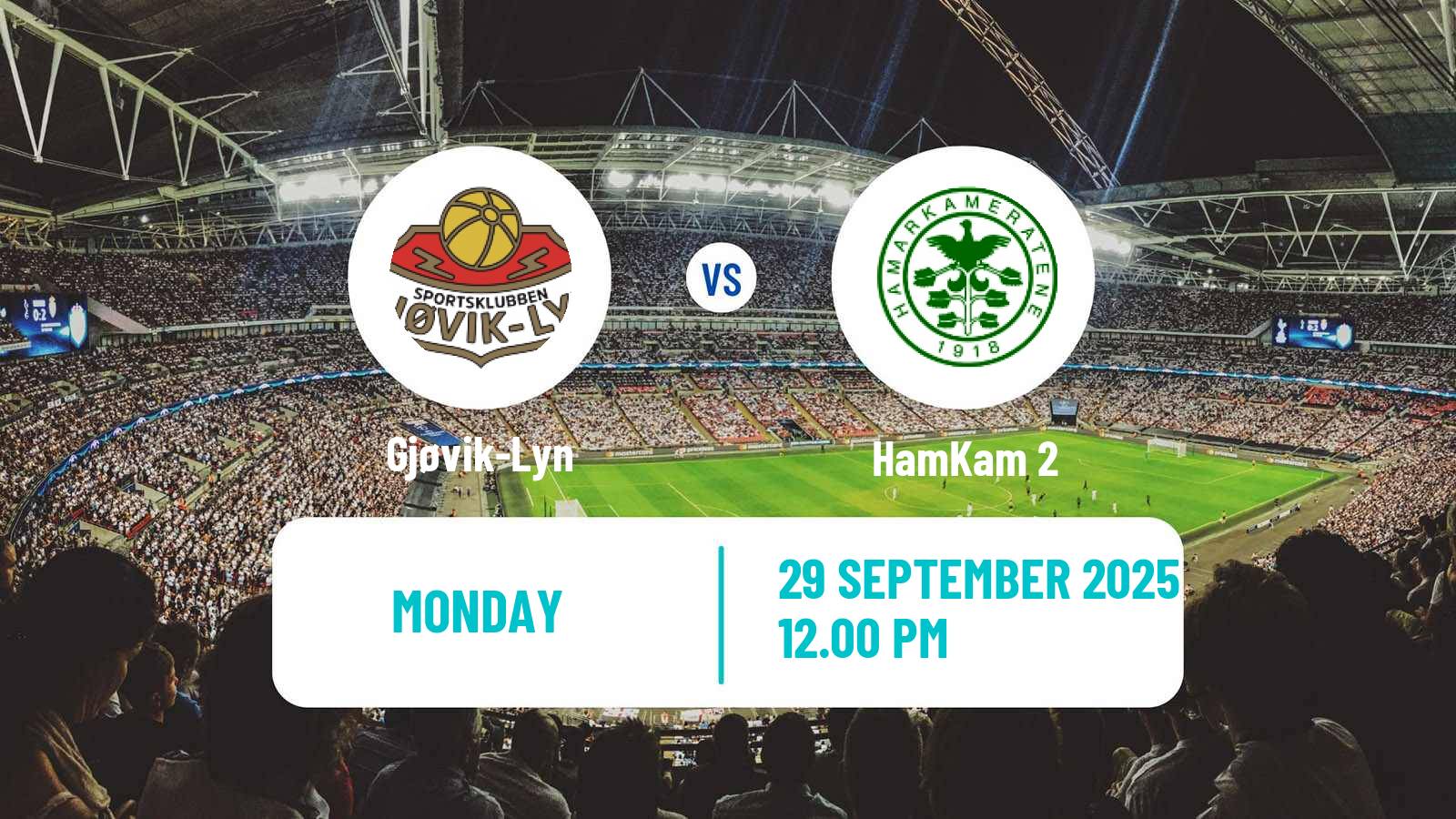 Soccer Norwegian Division 3 - Group 3 Gjøvik-Lyn - HamKam 2