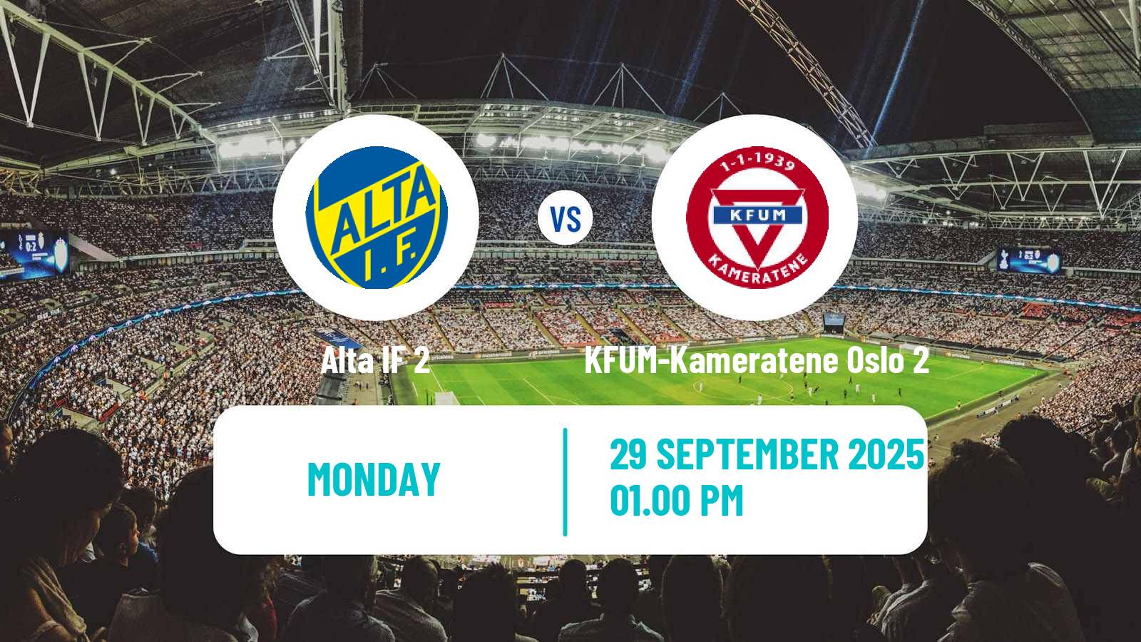 Soccer Norwegian Division 3 - Group 1 Alta 2 - KFUM-Kameratene Oslo 2