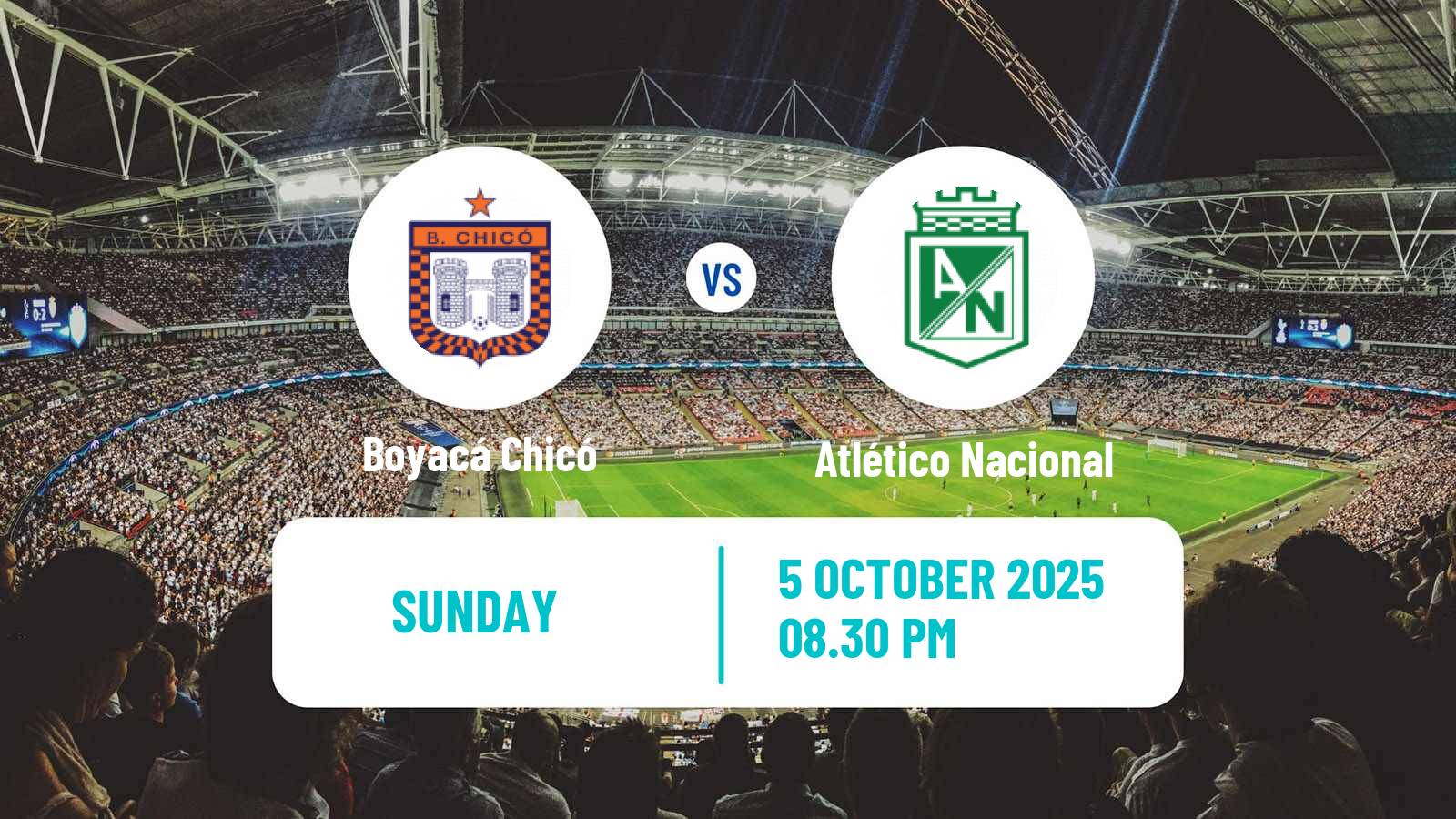 Soccer Colombian Primera A Boyacá Chicó - Atlético Nacional
