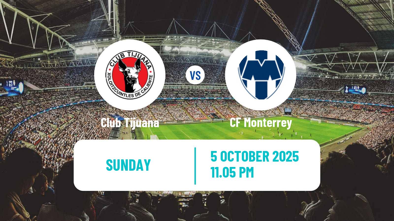 Soccer Mexican Liga MX Tijuana - Monterrey