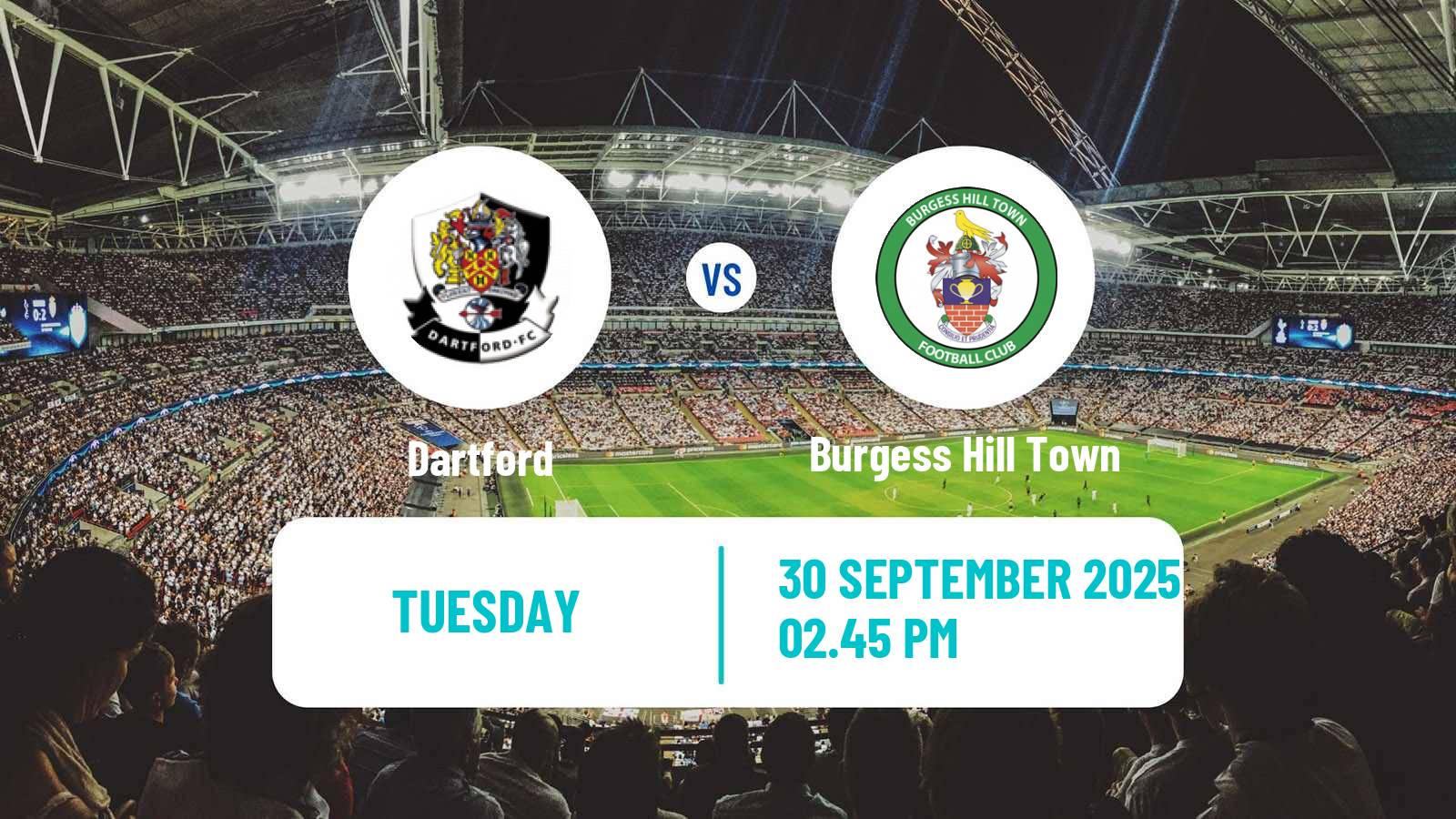Soccer English Isthmian League Premier Division Dartford - Burgess Hill Town
