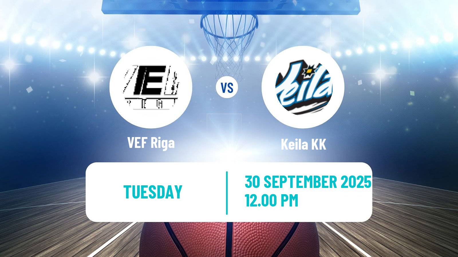 Basketball Estonian–Latvian Basketball League VEF Riga - Keila