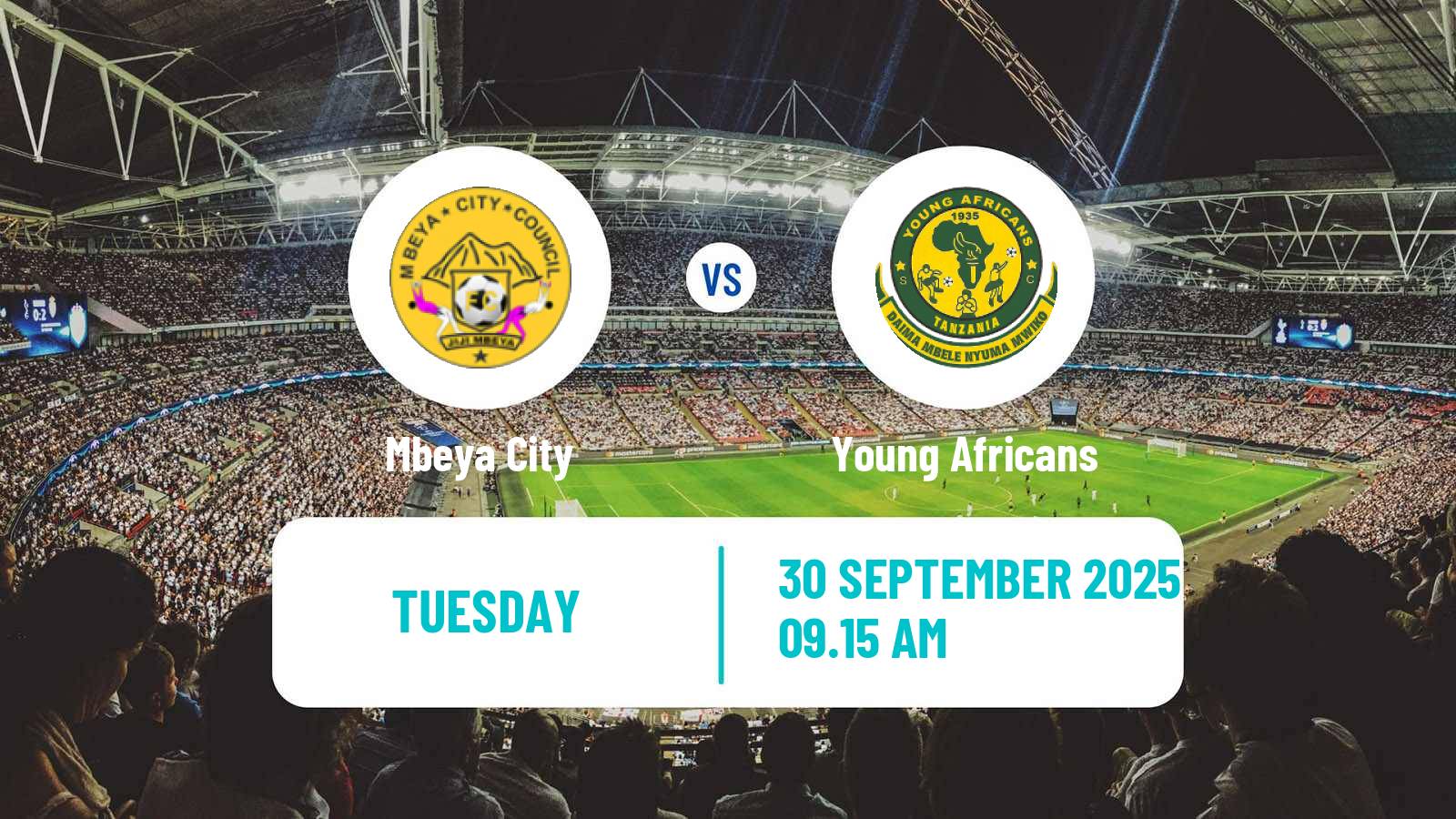 Soccer Tanzanian Premier League Mbeya City - Young Africans