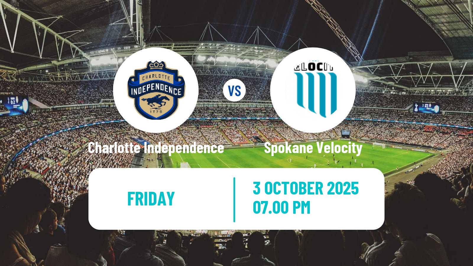 Soccer USL League One Charlotte Independence - Spokane Velocity