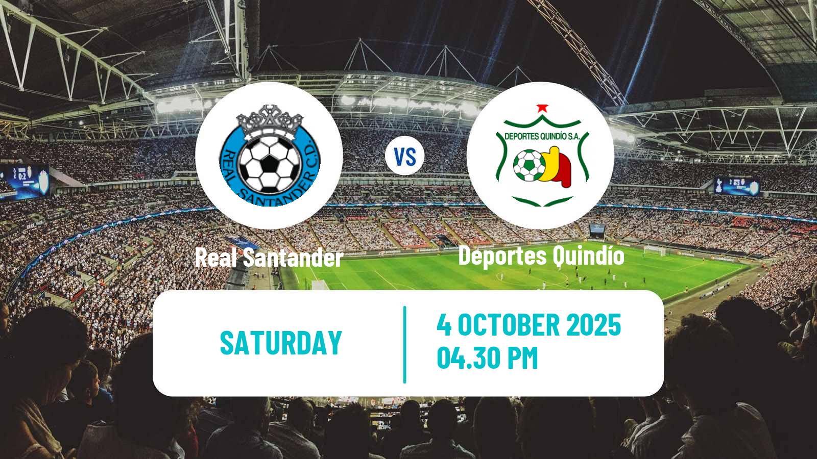 Soccer Colombian Primera B Real Santander - Deportes Quindío