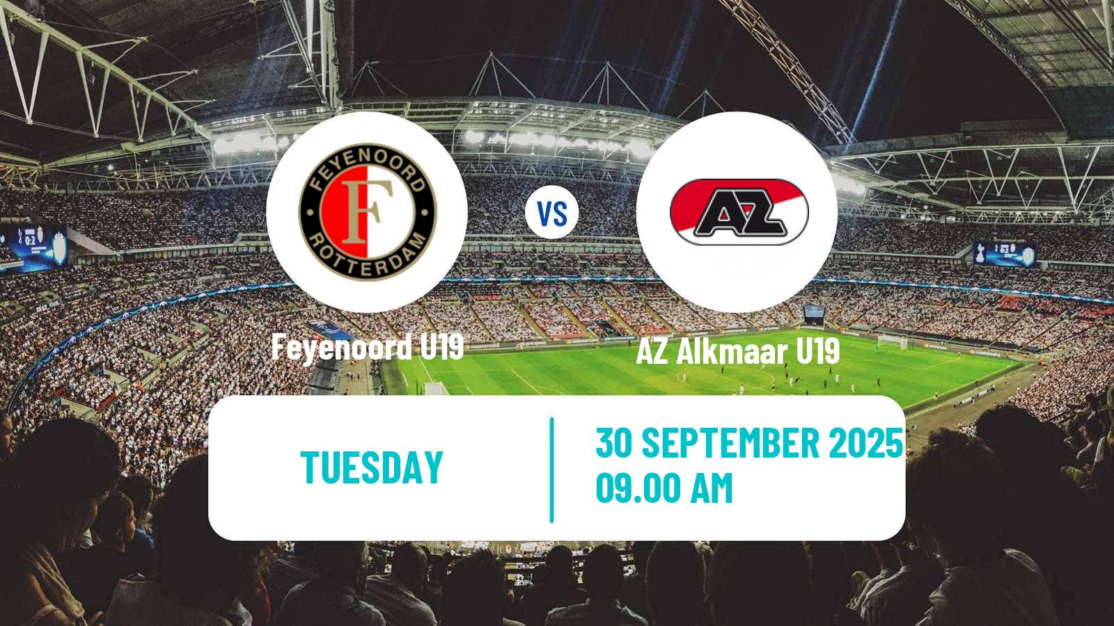 Soccer Dutch Eredivisie U19 Feyenoord U19 - AZ Alkmaar U19