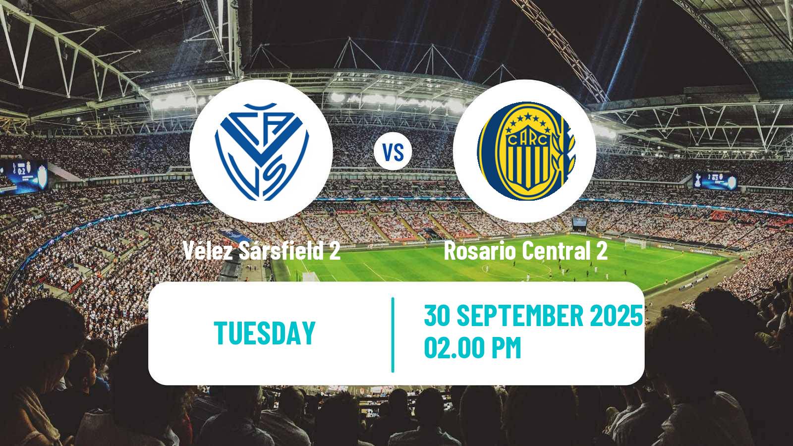 Soccer Argentinian Reserve League Vélez Sársfield 2 - Rosario Central 2