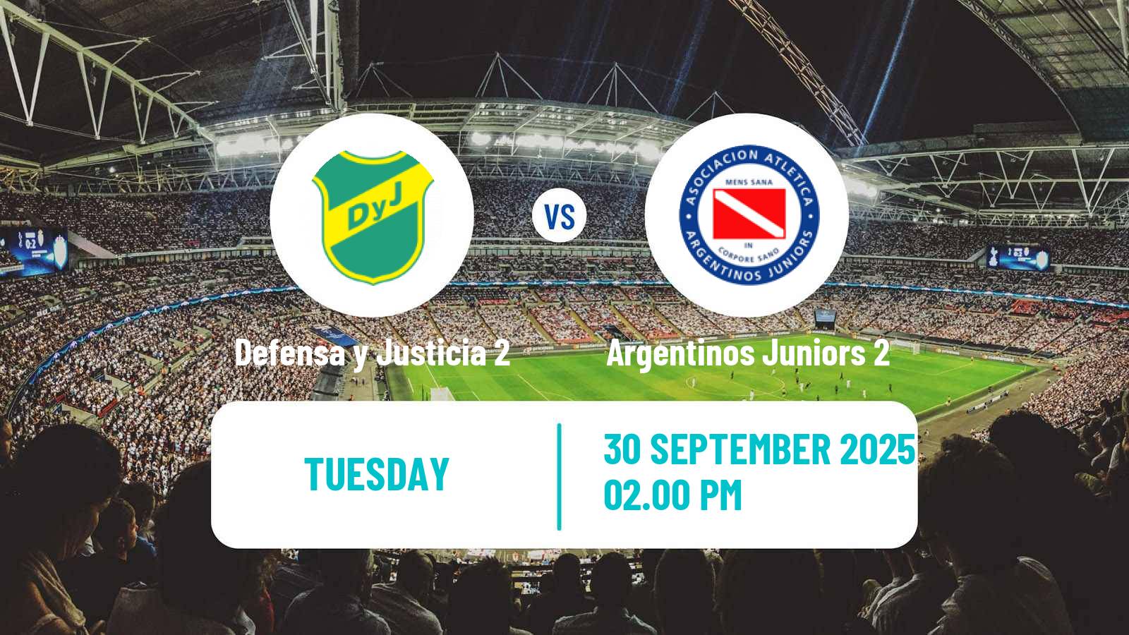Soccer Argentinian Reserve League Defensa y Justicia 2 - Argentinos Juniors 2