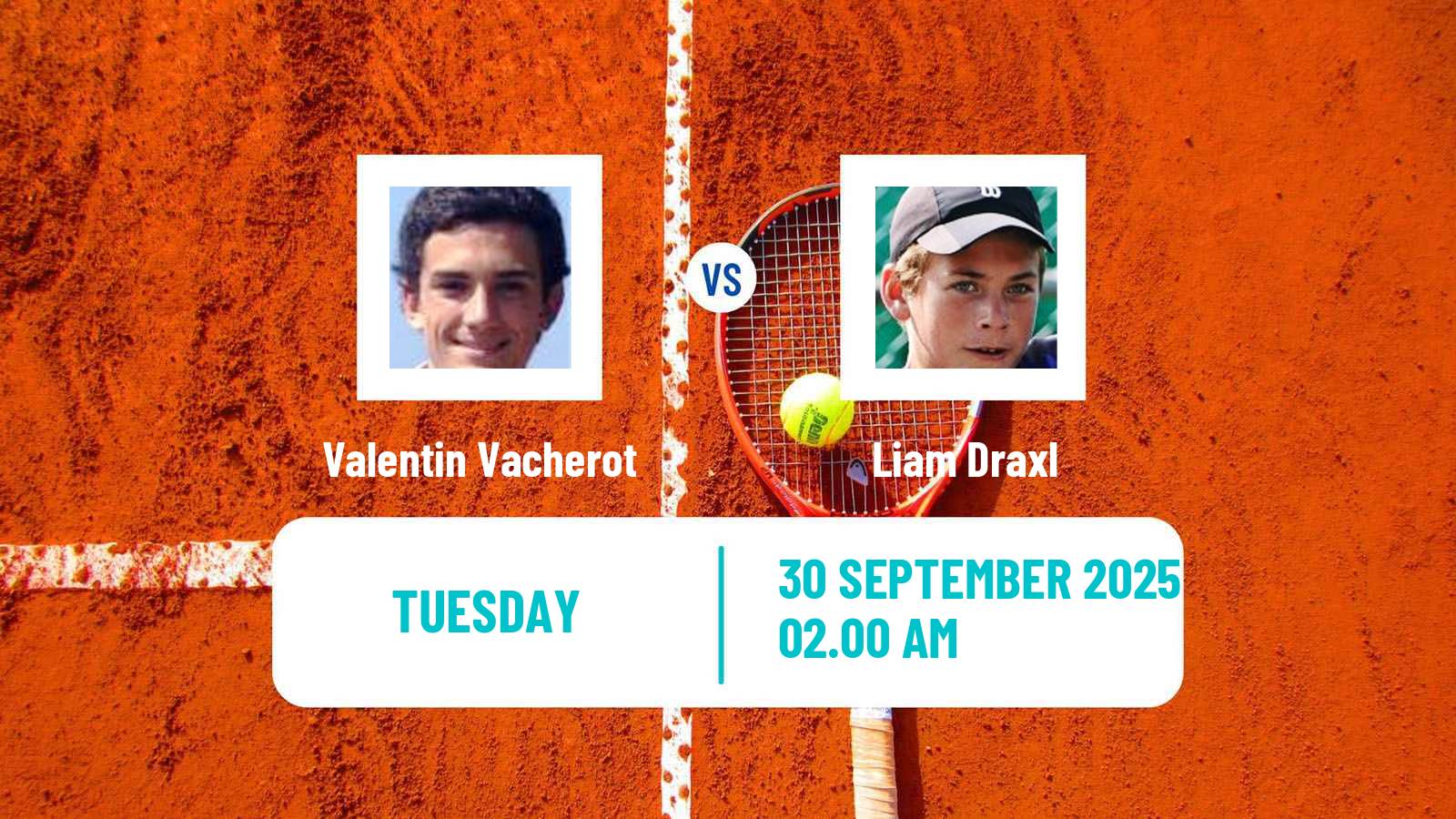 Tennis ATP Shanghai Valentin Vacherot - Liam Draxl