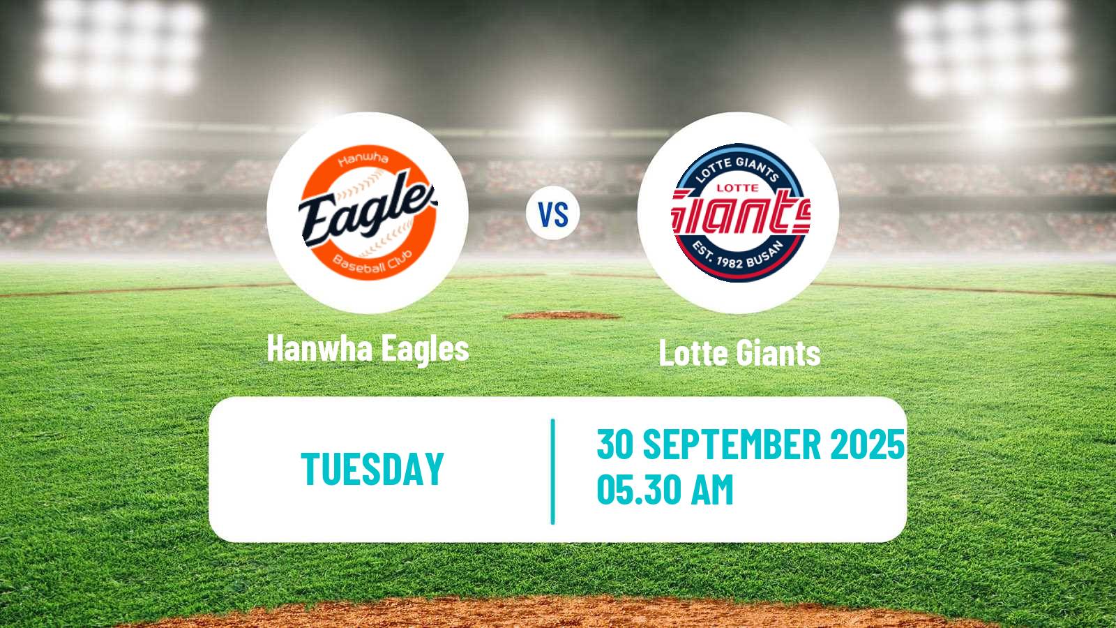 Baseball KBO Hanwha Eagles - Lotte Giants