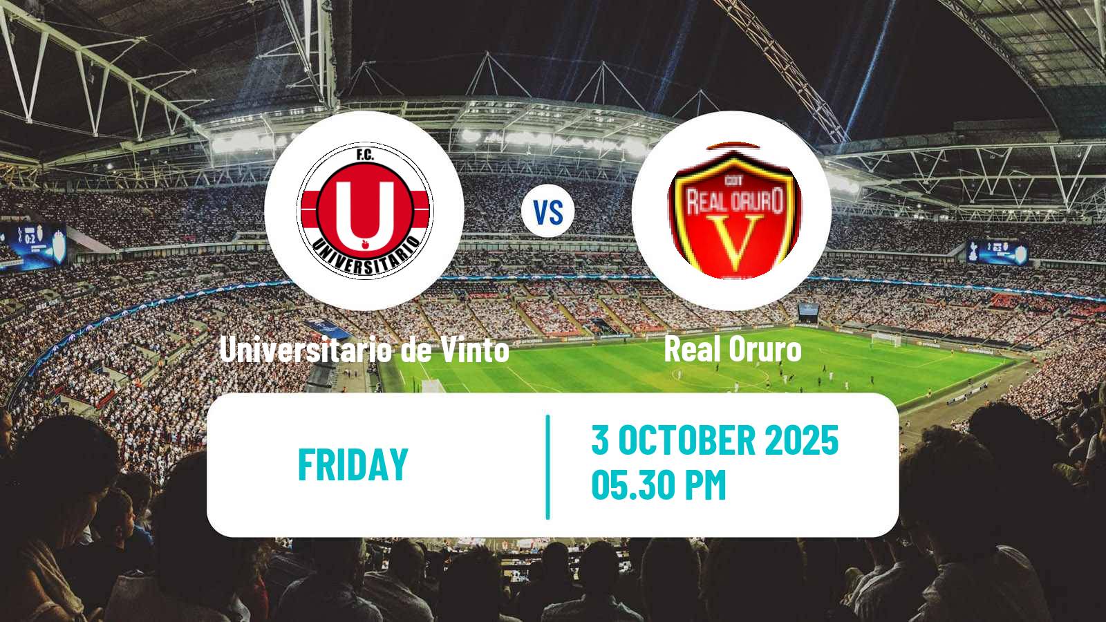 Soccer Bolivian League Cup Universitario de Vinto - Real Oruro