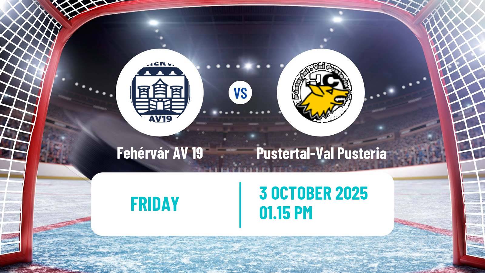 Hockey Austrian Ice Hockey League Fehérvár AV 19 - Pustertal-Val Pusteria