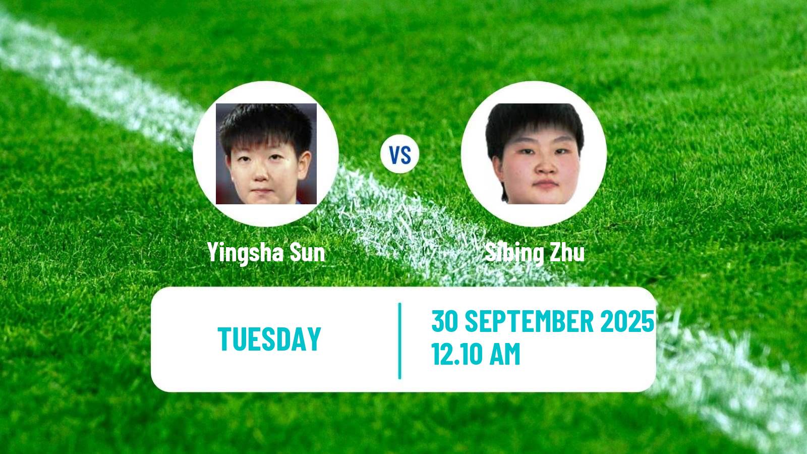 Table tennis China Smash Women Yingsha Sun - Sibing Zhu