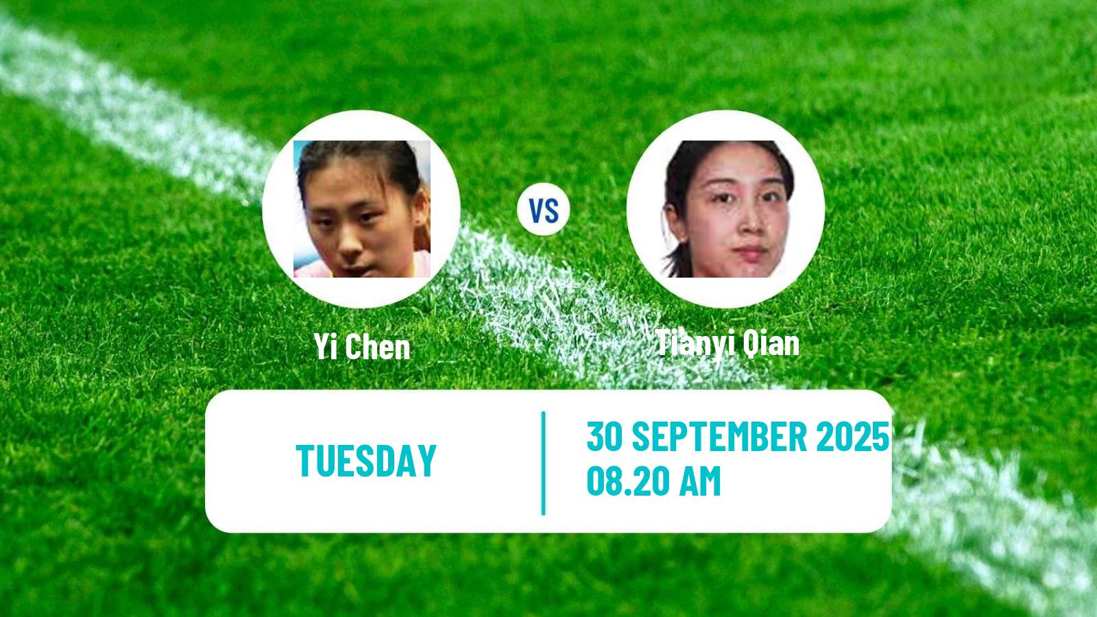 Table tennis China Smash Women Yi Chen - Tianyi Qian