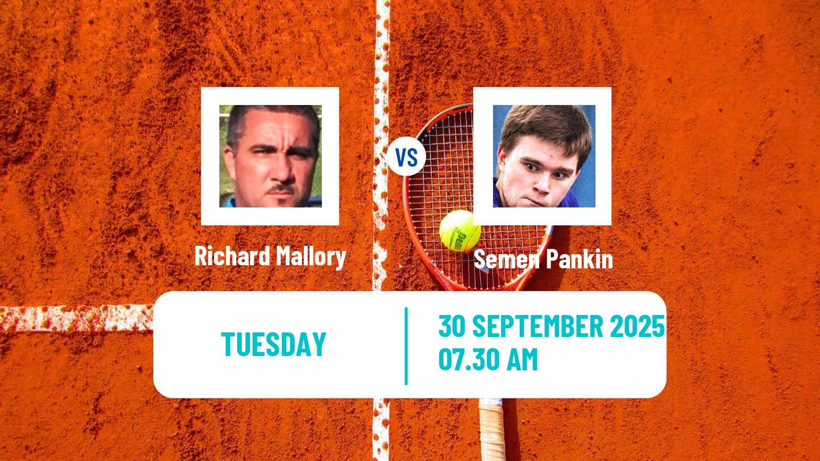 Tennis ITF M15 Kayseri 9 Men Richard Mallory - Semen Pankin