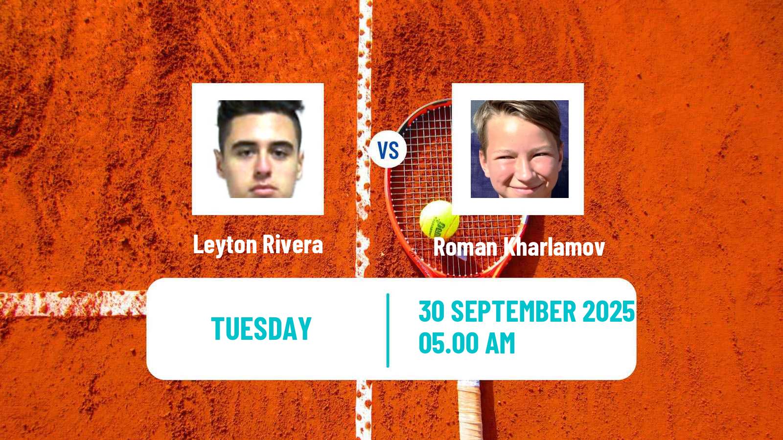Tennis ITF M15 Kayseri 9 Men Leyton Rivera - Roman Kharlamov