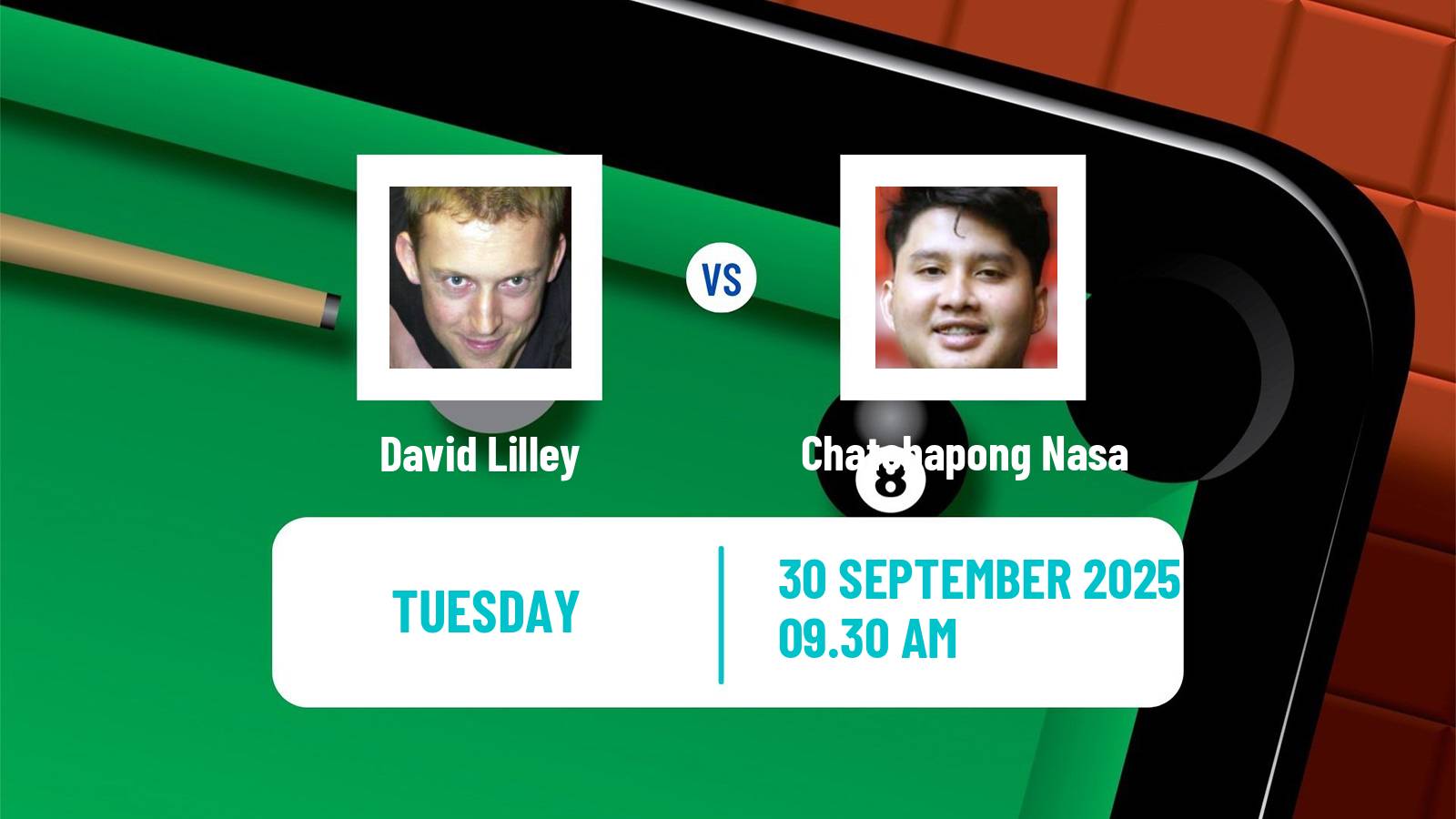 Snooker International Championship David Lilley - Chatchapong Nasa