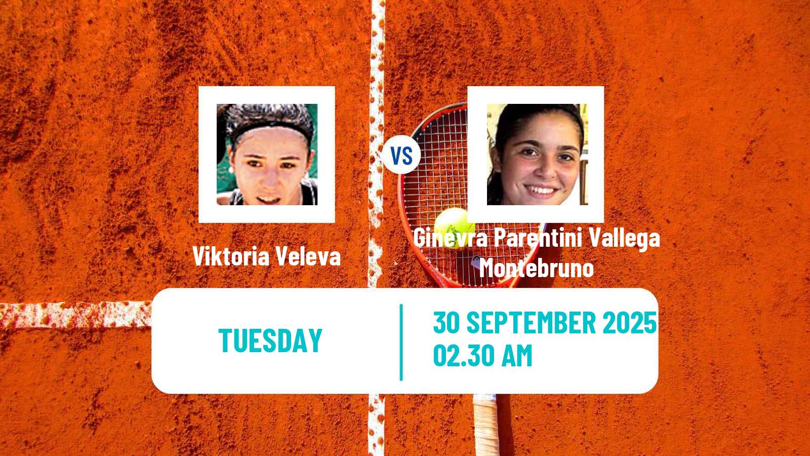 Tennis ITF W15 Varna Women Viktoria Veleva - Ginevra Parentini Vallega Montebruno