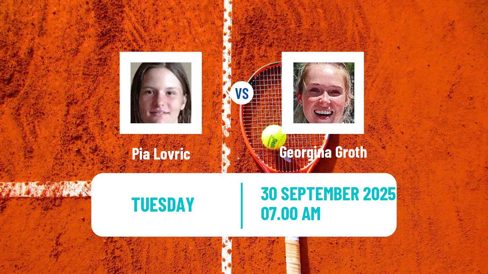 Tennis ITF W15 Sibenik Women Pia Lovric - Georgina Groth