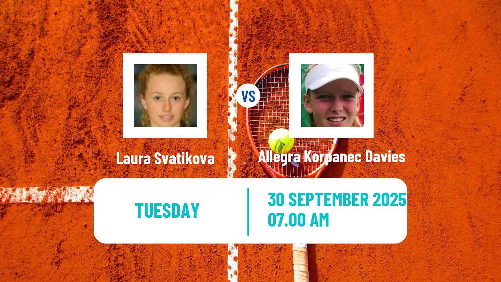 Tennis ITF W15 Sibenik Women Laura Svatikova - Allegra Korpanec Davies