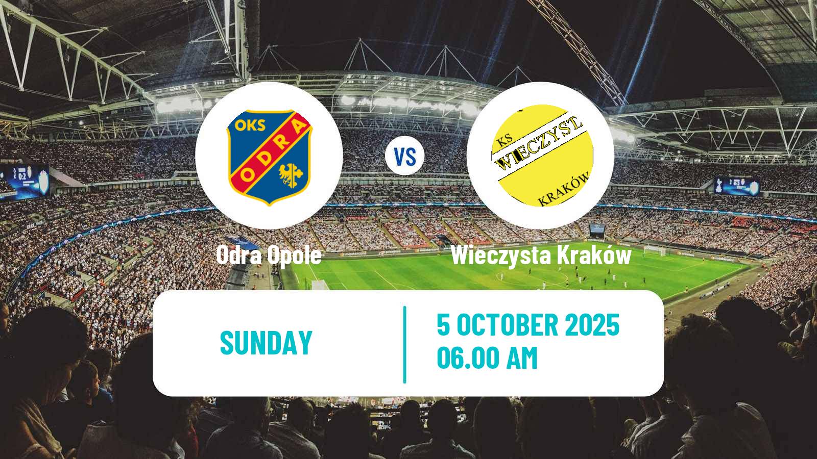 Soccer Polish Division 1 Odra Opole - Wieczysta Kraków