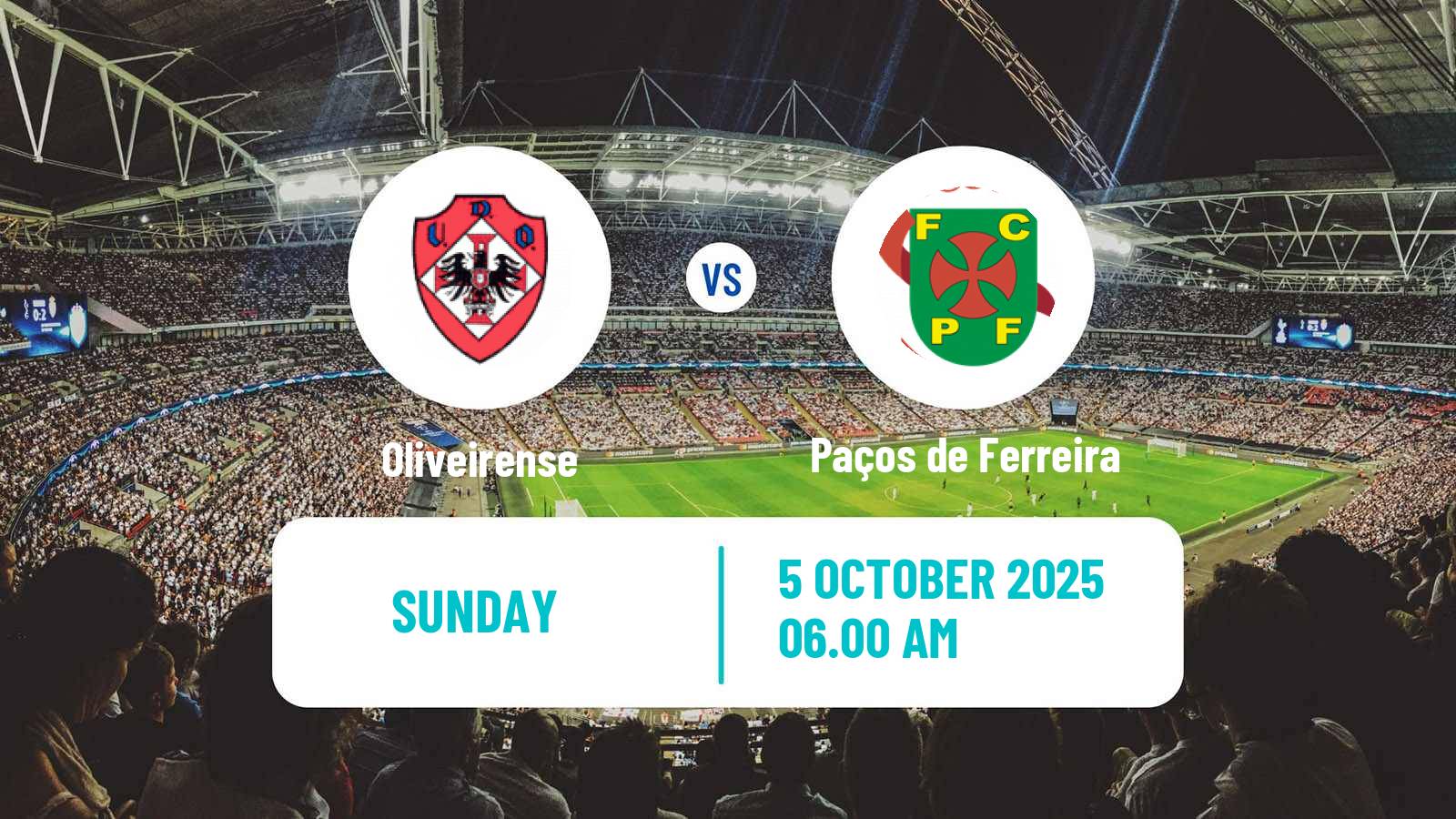 Soccer Portuguese Liga 2 Oliveirense - Paços de Ferreira