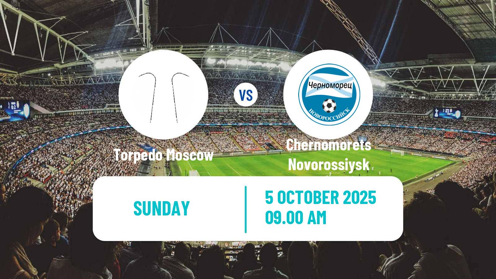 Soccer Russian FNL Torpedo Moscow - Chernomorets Novorossiysk