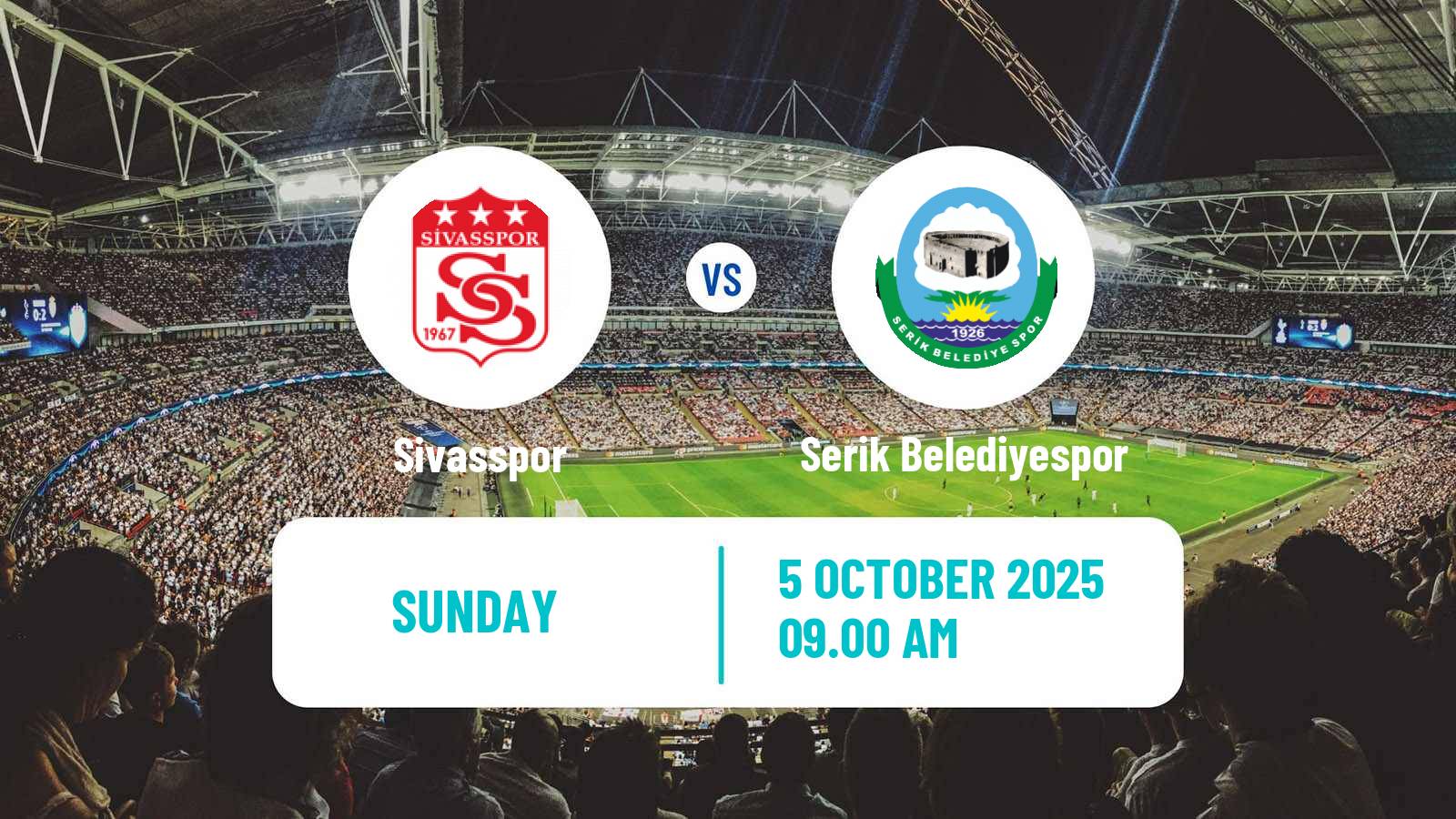 Soccer Turkish First League Sivasspor - Serik Belediyespor
