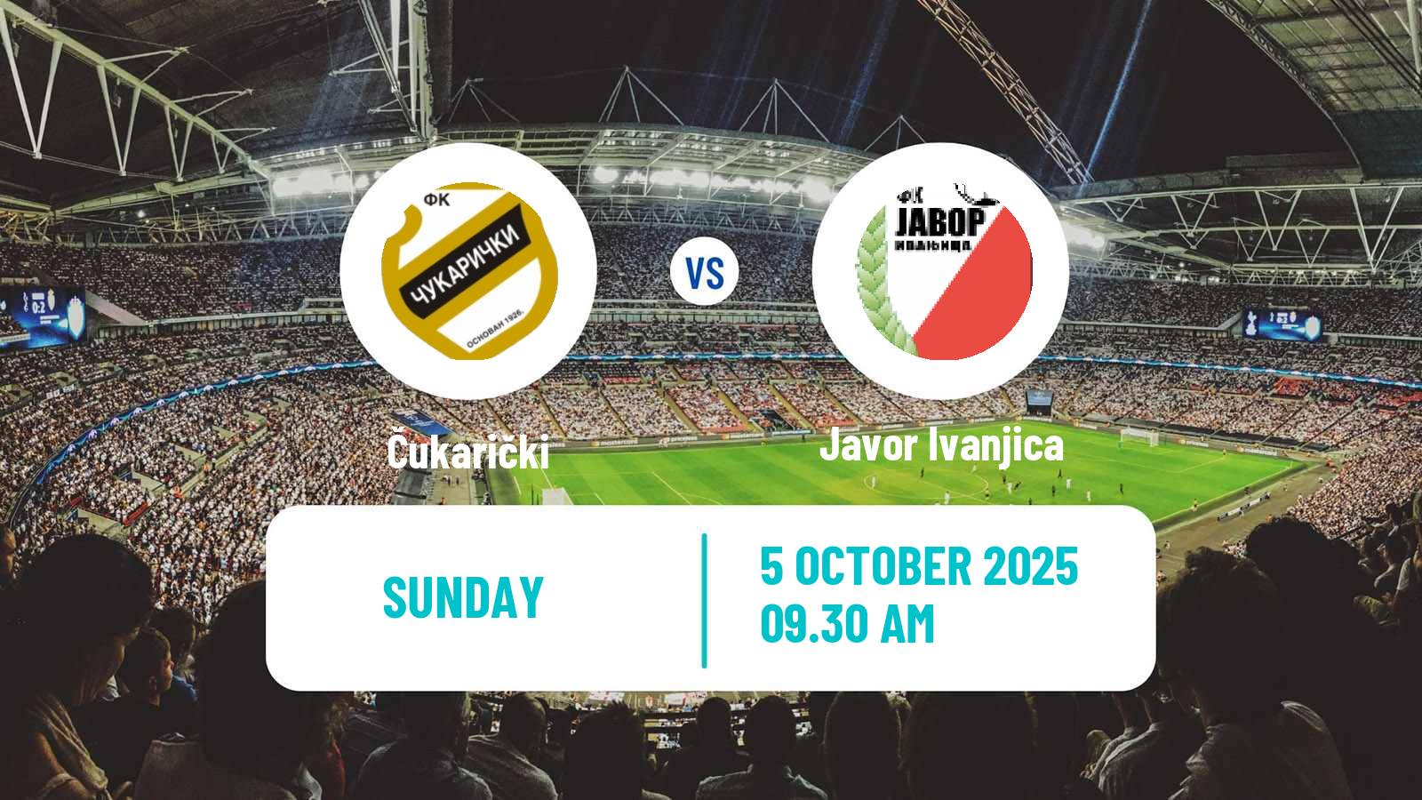 Soccer Serbian Superliga Čukarički - Javor Ivanjica
